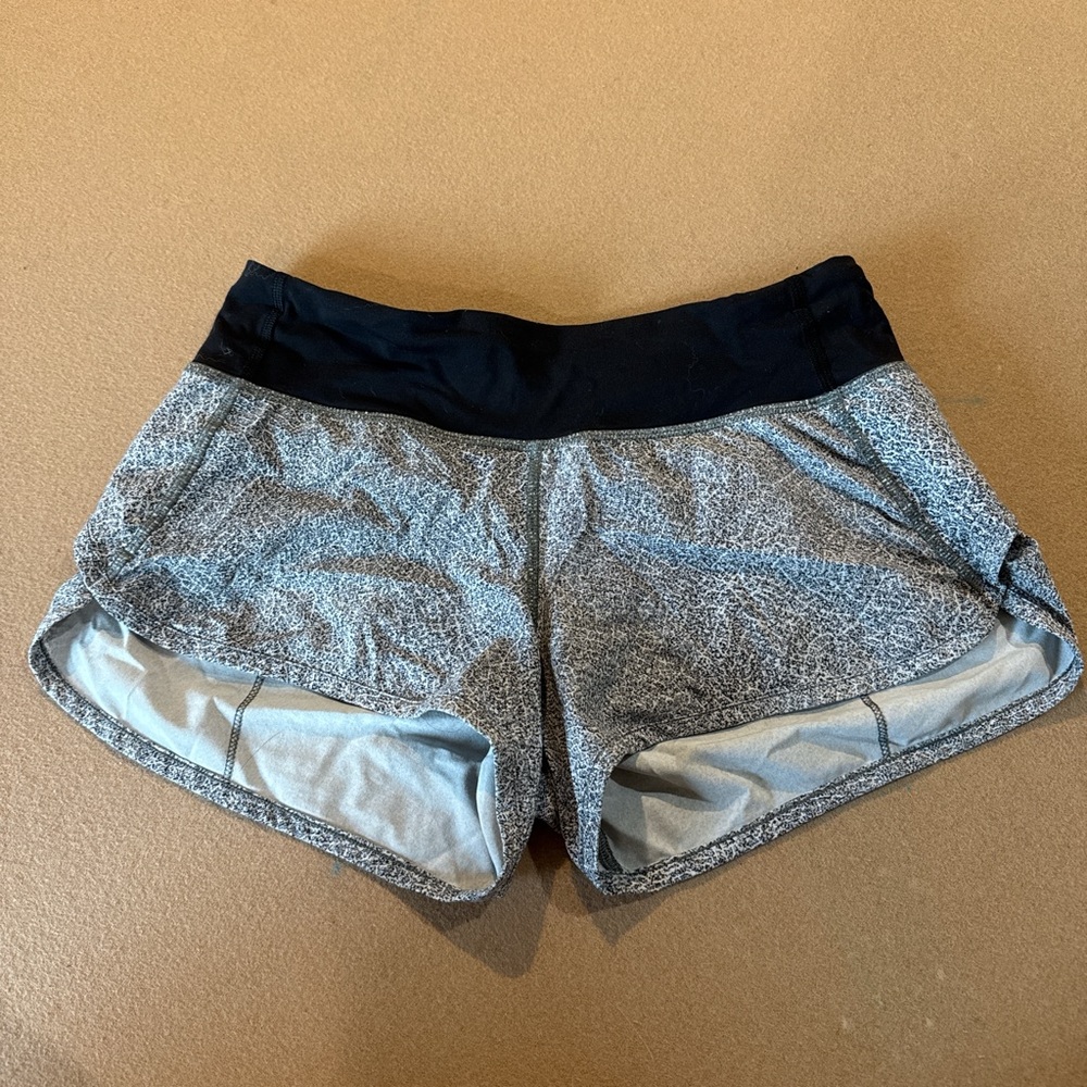 Lululemon Athletica Black and Gray Athletic Shorts